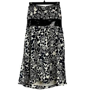 White House Black Market Silk Floral Sequined Sleeveless Mini Dress 12